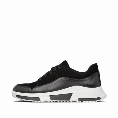 Fitflop Women's FREYA Suede Sneakers - Black, KP4563820